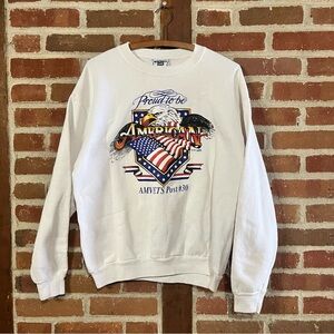Proud to be American Bald Eagle USA America 90s Sweatshirt Large